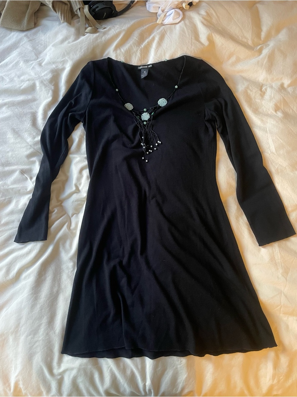 Vintage Vivienne Tam Jade Beaded Dress